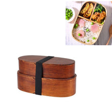Load image into Gallery viewer, Wood Environmental Protection Tableware Portable Lunch Box Bento Box, Single Layer, Double Layer