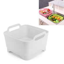 Load image into Gallery viewer, 2 PCS Multifunctional Mobile Sink Kitchen Plastic Vegetable Washing Basket Fruit And Vegetable Storage Drain Basket, Pink, Purple, Green, Blue, White, Dark Gray, Dark Green