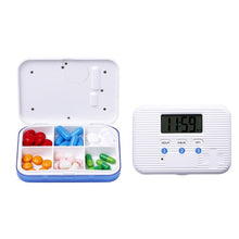 Load image into Gallery viewer, Regular Reminder Compartment Electronic Pill Box 6 Grid Electronic Version Mini Sealed Pill Box