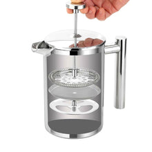 Load image into Gallery viewer, 304 Stainless Steel French Pressure Coffee Pot Hand Made Tea Pot, 350ml, 800ml, 1000ml