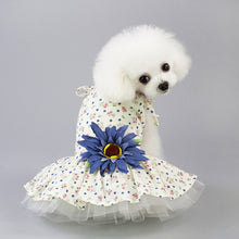 Load image into Gallery viewer, Pet Clothing Dog Cat Spring and Summer Breathable Daisy Skirt, XS, S, M, L, XL