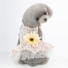 Load image into Gallery viewer, Pet Clothing Dog Cat Spring and Summer Breathable Daisy Skirt, XS, S, M, L, XL