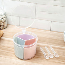 Load image into Gallery viewer, Household Kitchen Split Combined Fresh Box Three Grid Spice Box with Spoon, Round, Square, Apple Shape