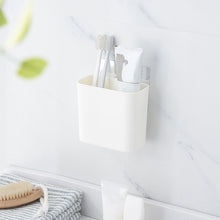 Load image into Gallery viewer, Bathroom Rack Wall-mounted Suction Cup Free Punch Storage Box Washstand Toothbrush Toothpaste Rack, White, Pink, Green