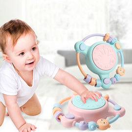 Baby Music Hand Drum Multi-function Early Education Puzzle Rattle Toy
