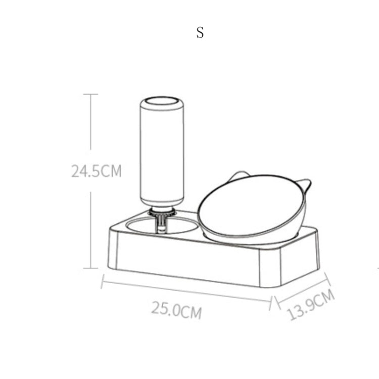 Pet Bowl Anti-tipping Automatic Drinking Water Feeding Bowl, Small