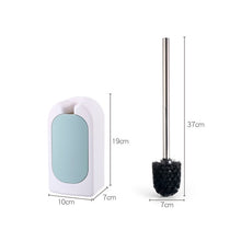 Load image into Gallery viewer, Bathroom Toilet Wall-mounted Toilet Brush Set with Soft Hair and Long Handle Without Dead Corners, Pink, Blue, Green, Grey