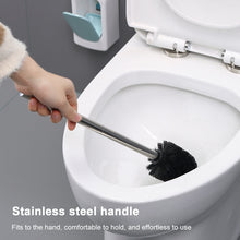 Load image into Gallery viewer, Bathroom Toilet Wall-mounted Toilet Brush Set with Soft Hair and Long Handle Without Dead Corners, Pink, Blue, Green, Grey