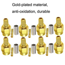 Load image into Gallery viewer, Plug Connector Crimp For RG58 / LMR195 / RG142 / RG400, 10pcs SMA Male, 10pcs SMA Female, 10pcs RP SMA Male, 10pcs RP SMA Female