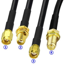 Load image into Gallery viewer, Plug Connector Crimp For RG58 / LMR195 / RG142 / RG400, 10pcs SMA Male, 10pcs SMA Female, 10pcs RP SMA Male, 10pcs RP SMA Female