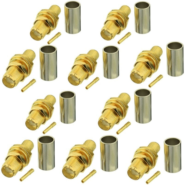 Plug Connector Crimp For RG58 / LMR195 / RG142 / RG400, 10pcs SMA Male, 10pcs SMA Female, 10pcs RP SMA Male, 10pcs RP SMA Female