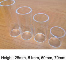 Load image into Gallery viewer, 5PCS Acrylic Guitar Slide Tube Folk Slide Block, 28mm(Transparent), 51mm(Transparent), 60mm(Transparent), 70mm(Transparent)