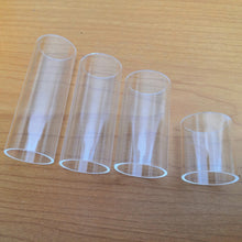 Load image into Gallery viewer, 5PCS Acrylic Guitar Slide Tube Folk Slide Block, 28mm(Transparent), 51mm(Transparent), 60mm(Transparent), 70mm(Transparent)