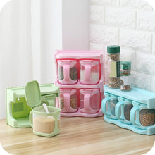 Load image into Gallery viewer, Plastic Seasoning Box Multi-purpose Combination Seasoning Rack Kitchen Supplies, One Grid, Two Grid, Three Grid, Four Grid