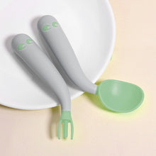 Load image into Gallery viewer, Baby Learning To Eat Bending Training Elbow Twisting Spoon Fork