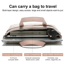 Load image into Gallery viewer, For MacBook 15.6-16.1 Inches MAHOO 10188 Ultra-Thin Hand Computer Bag Messenger Laptop Bag, Khaki, Dark Blue, Gray, Gray+Gray PU Power Bag, Dark Blue+Black PU Power Bag, Khaki+Gray PU Power Bag, Gray+Gray Mouse Pad, Dark Blue+Black Mouse Pad           ...