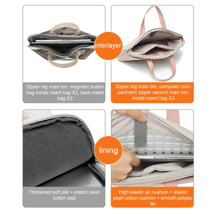 For MacBook 15.6-16.1 Inches MAHOO 10188 Ultra-Thin Hand Computer Bag Messenger Laptop Bag, Khaki, Dark Blue, Gray, Gray+Gray PU Power Bag, Dark Blue+Black PU Power Bag, Khaki+Gray PU Power Bag, Gray+Gray Mouse Pad, Dark Blue+Black Mouse Pad           ...