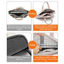 Load image into Gallery viewer, For MacBook 15.6-16.1 Inches MAHOO 10188 Ultra-Thin Hand Computer Bag Messenger Laptop Bag, Khaki, Dark Blue, Gray, Gray+Gray PU Power Bag, Dark Blue+Black PU Power Bag, Khaki+Gray PU Power Bag, Gray+Gray Mouse Pad, Dark Blue+Black Mouse Pad           ...
