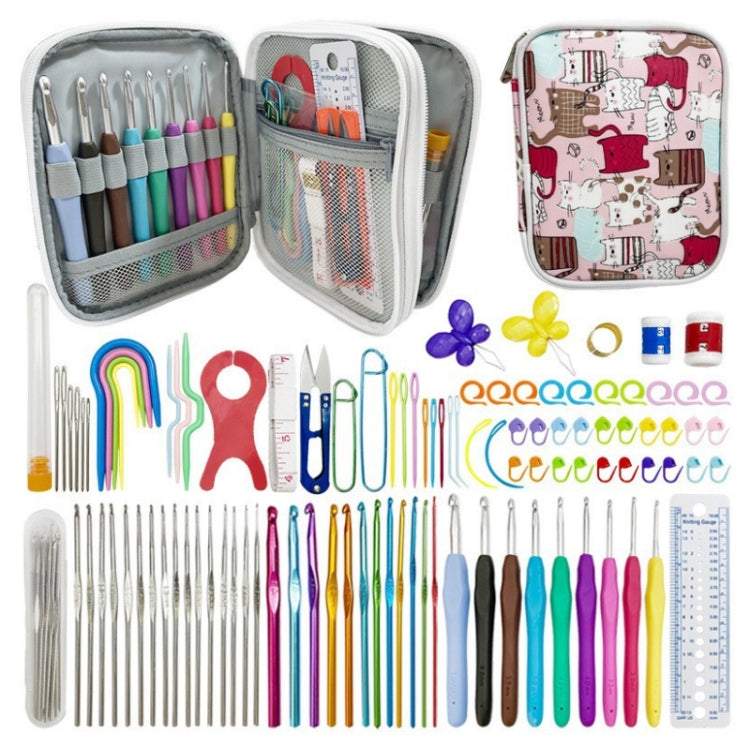 Handmade DIY Sweater Knitting Crochet Tools Material Set, 36 PCS/Set Blue, 36 PCS/Set Pink, 35 PCS/Set, 22 PCS/Set, 26 PCS/Set, 39 PCS/Set, 31 PCS/Set, 100 PCS/Set, Pink Flower Cat, 36 PCS/Set Green, 50 PCS/Set Box