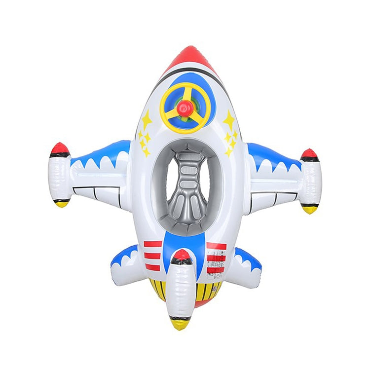 Children Thickened Inflatable Airplane Shape Seat Mount Swimming Ring