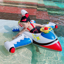 Load image into Gallery viewer, Children Thickened Inflatable Airplane Shape Seat Mount Swimming Ring
