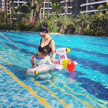 Load image into Gallery viewer, Children Thickened Inflatable Airplane Shape Seat Mount Swimming Ring