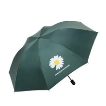 Load image into Gallery viewer, GD Daisy Vinyl Sunny And Rain Umbrella Anti-UV Shade Sunscreen Three Folding Umbrella