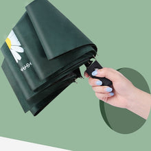 Load image into Gallery viewer, GD Daisy Vinyl Sunny And Rain Umbrella Anti-UV Shade Sunscreen Three Folding Umbrella