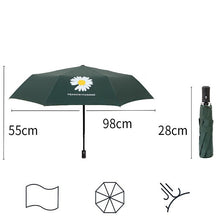 Load image into Gallery viewer, GD Daisy Vinyl Sunny And Rain Umbrella Anti-UV Shade Sunscreen Three Folding Umbrella