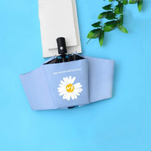 Load image into Gallery viewer, GD Daisy Vinyl Sunny And Rain Umbrella Anti-UV Shade Sunscreen Three Folding Umbrella