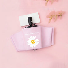 Load image into Gallery viewer, GD Daisy Vinyl Sunny And Rain Umbrella Anti-UV Shade Sunscreen Three Folding Umbrella
