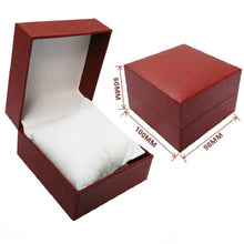 Load image into Gallery viewer, PU Leather Watch Box Custom-made High-end flip Watch Box Jewelry Gift Packaging, Red inner white plastic box, Black inner black plastic box, Black inner white plastic box