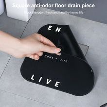 Load image into Gallery viewer, Sewer Deodorant Cover Sealing Plug Silicone Bathroom Toilet Floor Drain Deodorant, Green Cactus, White Wave Point, Black English Word