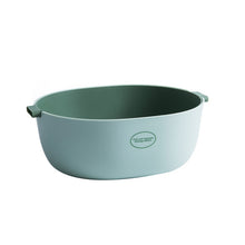 Load image into Gallery viewer, Kitchen Rice Pan Double-dish Vegetable Drain Basket Plastic Fruit Basket, U Shape Light Green, U Shape Dark Red, U Shape Light Gray, O Shape Light Green, O Shape Dark Red, O Shape Light Gray
