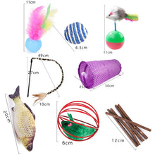 Load image into Gallery viewer, Pet Cat Toy Feather Mouse Funny Cat Channel Sisal Ball Molar Toys, 28 in 1 Cat Toy