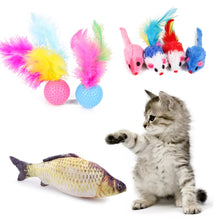 Load image into Gallery viewer, Pet Cat Toy Feather Mouse Funny Cat Channel Sisal Ball Molar Toys, 28 in 1 Cat Toy