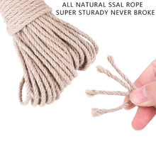 Load image into Gallery viewer, Pets Hemp Rope Cat Scratch Board Sword Rope Accessories Protect Cat Grip Toy Grabbing Materials, 3 PCS 10m, 30m, 50m, 10m