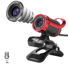 Load image into Gallery viewer, HXSJ A859 480P Computer Network Course Camera Video USB Camera Built-in Sound-absorbing Microphone, Red, Black, No Camera Function Black, No Camera Function  Red