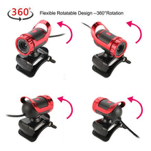 Load image into Gallery viewer, HXSJ A859 480P Computer Network Course Camera Video USB Camera Built-in Sound-absorbing Microphone, Red, Black, No Camera Function Black, No Camera Function  Red