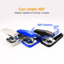 Load image into Gallery viewer, Deli 0414 Stapler Portable Rotatable Stapler 0012 Staple Nail