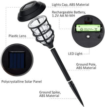 Load image into Gallery viewer, 2 PCS Solar Striped Lawn Light LED Outdoor Waterproof Garden Park Landscape Light
