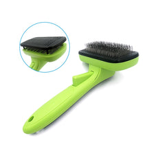 Load image into Gallery viewer, Pet Hair Removal Comb Automatic Hair Removal Brush Dog Hair Grooming Comb Cleaning Supplies, Green