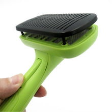 Load image into Gallery viewer, Pet Hair Removal Comb Automatic Hair Removal Brush Dog Hair Grooming Comb Cleaning Supplies, Green