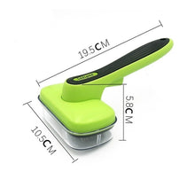 Load image into Gallery viewer, Pet Hair Removal Comb Automatic Hair Removal Brush Dog Hair Grooming Comb Cleaning Supplies, Green