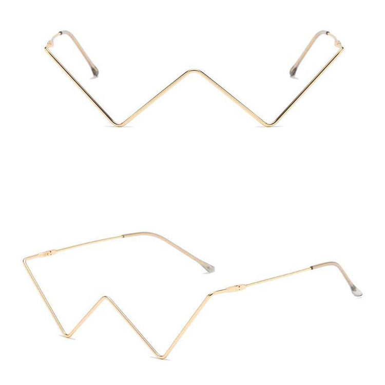 S2057 Personality no Metal Glasses Frame Half Frame Street Shooting Decorative Frames