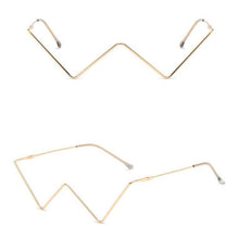 Load image into Gallery viewer, S2057 Personality no Metal Glasses Frame Half Frame Street Shooting Decorative Frames