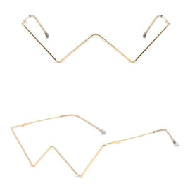 S2057 Personality no Metal Glasses Frame Half Frame Street Shooting Decorative Frames