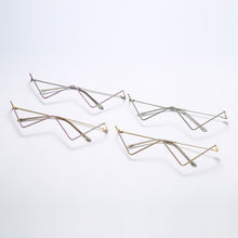 Load image into Gallery viewer, S2057 Personality no Metal Glasses Frame Half Frame Street Shooting Decorative Frames