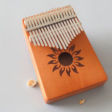 Load image into Gallery viewer, 17-tone Kalimba Portable Thumb Piano, Mahogany-Classic Deer, Bamboo-Classic Deer, Mahogany-Sun God, Mahogany-Six-Pointed Star, Mahogany-Blue (Classic Deer), Spruce-Classic Deer, White-Classic Deer, Acacia-Classic Deer, Sapele-Classic Deer              ...