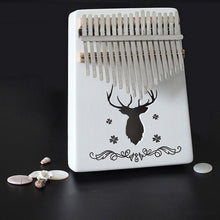 Load image into Gallery viewer, 17-tone Kalimba Portable Thumb Piano, Mahogany-Classic Deer, Bamboo-Classic Deer, Mahogany-Sun God, Mahogany-Six-Pointed Star, Mahogany-Blue (Classic Deer), Spruce-Classic Deer, White-Classic Deer, Acacia-Classic Deer, Sapele-Classic Deer              ...